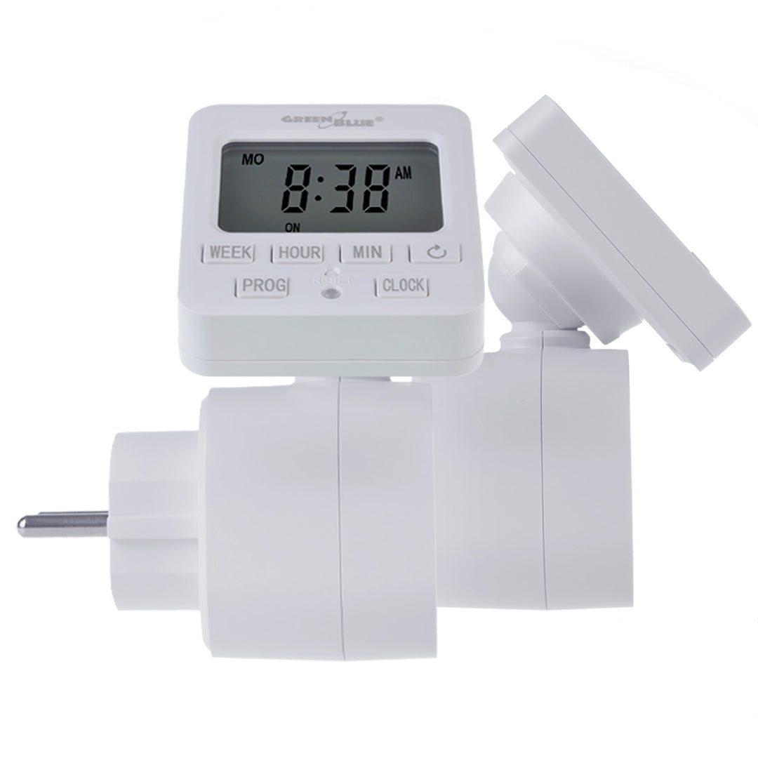 GreenBlue GB605 F Interruptor de Tempo Digital - Temporizador - Programador, Carga Máxima 16A, IP20