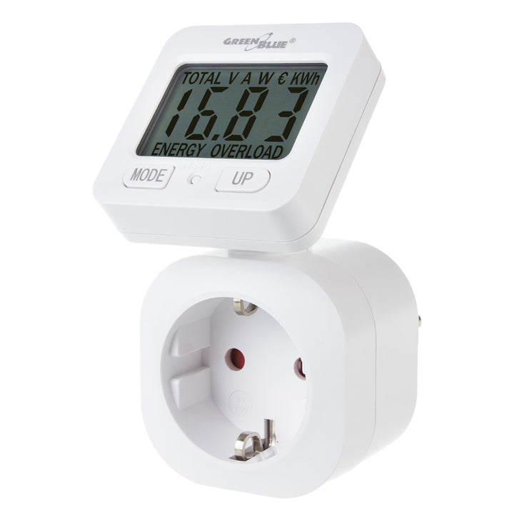 Medidor de Consumo de Energia GreenBlue GB615 F, Wattímetro, 16A, Carga Máxima 3680W, Submemória
