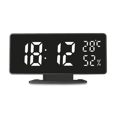GreenBlue GB395 Despertador com Alarme e Termómetro, Higrómetro, Preto