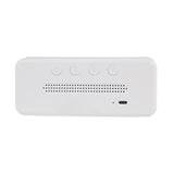Despertador digital com termómetro, verde e azul GB397, 2 alarmes/função de snooze, função de contagem decrescente, relógio digital com visor de temperatura, alimentação USB através de porta USB, branco