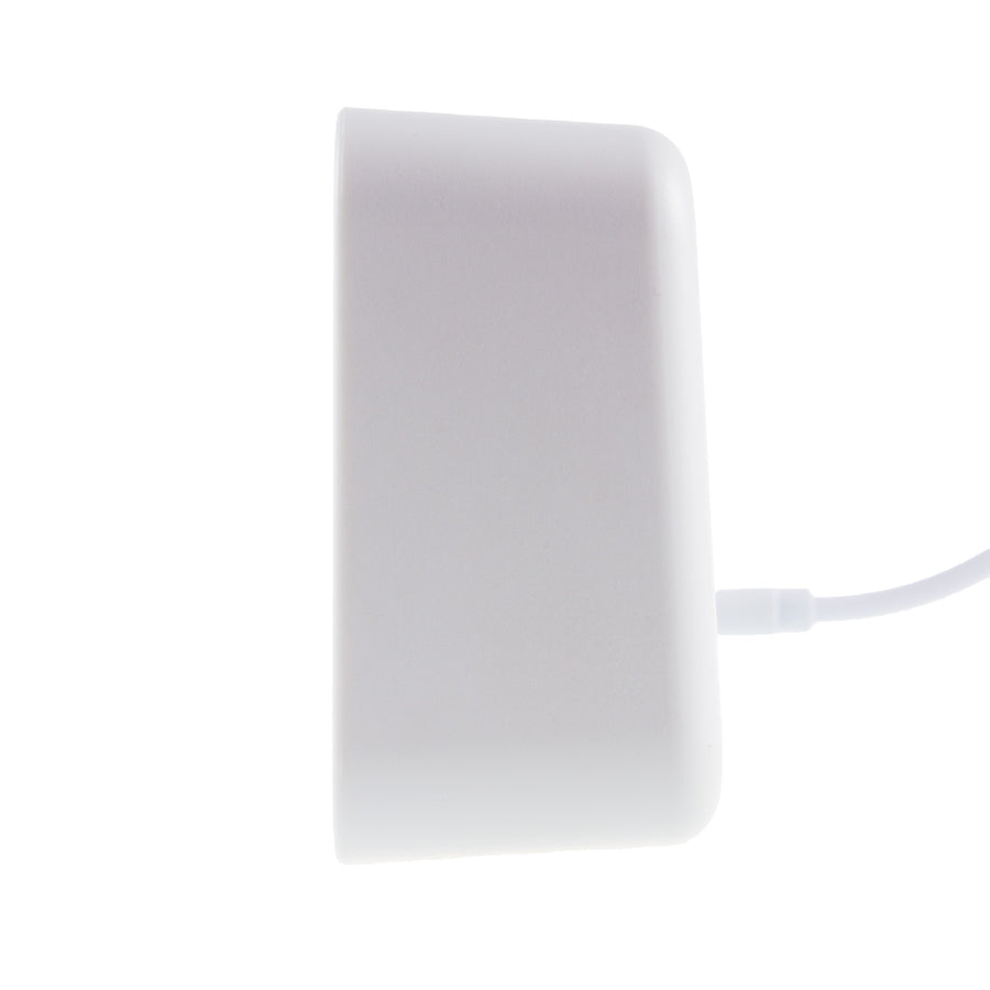 Despertador digital com termómetro, verde e azul GB397, 2 alarmes/função de snooze, função de contagem decrescente, relógio digital com visor de temperatura, alimentação USB através de porta USB, branco