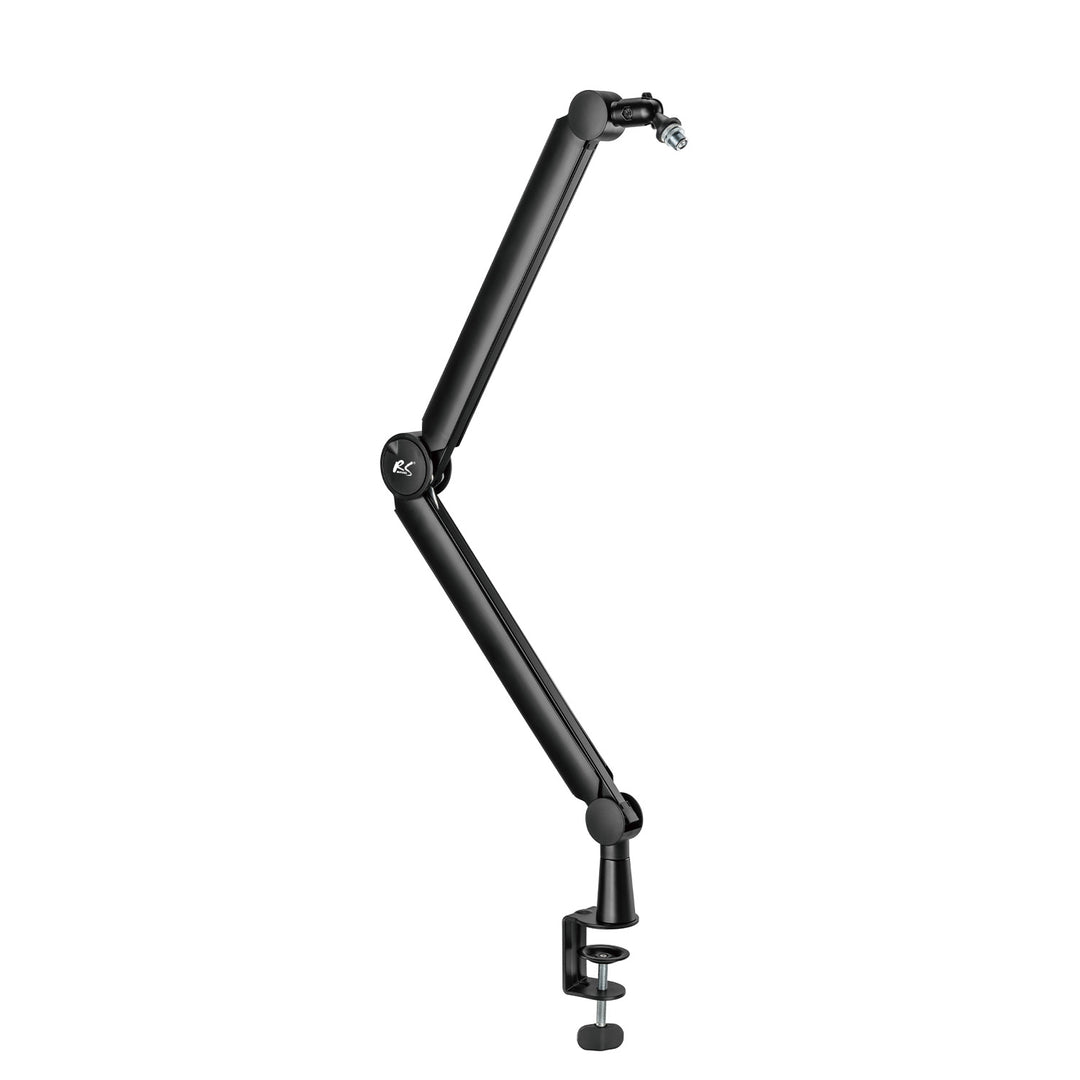Suporte para microfone NanoRS RS421 com suporte de mesa de 3/8" e 5/8" | Altura regulável até 84,7 cm | Rotação de 360° | Gestão de cabos integrada | Conduta de cabos | Carga máxima de 1 kg