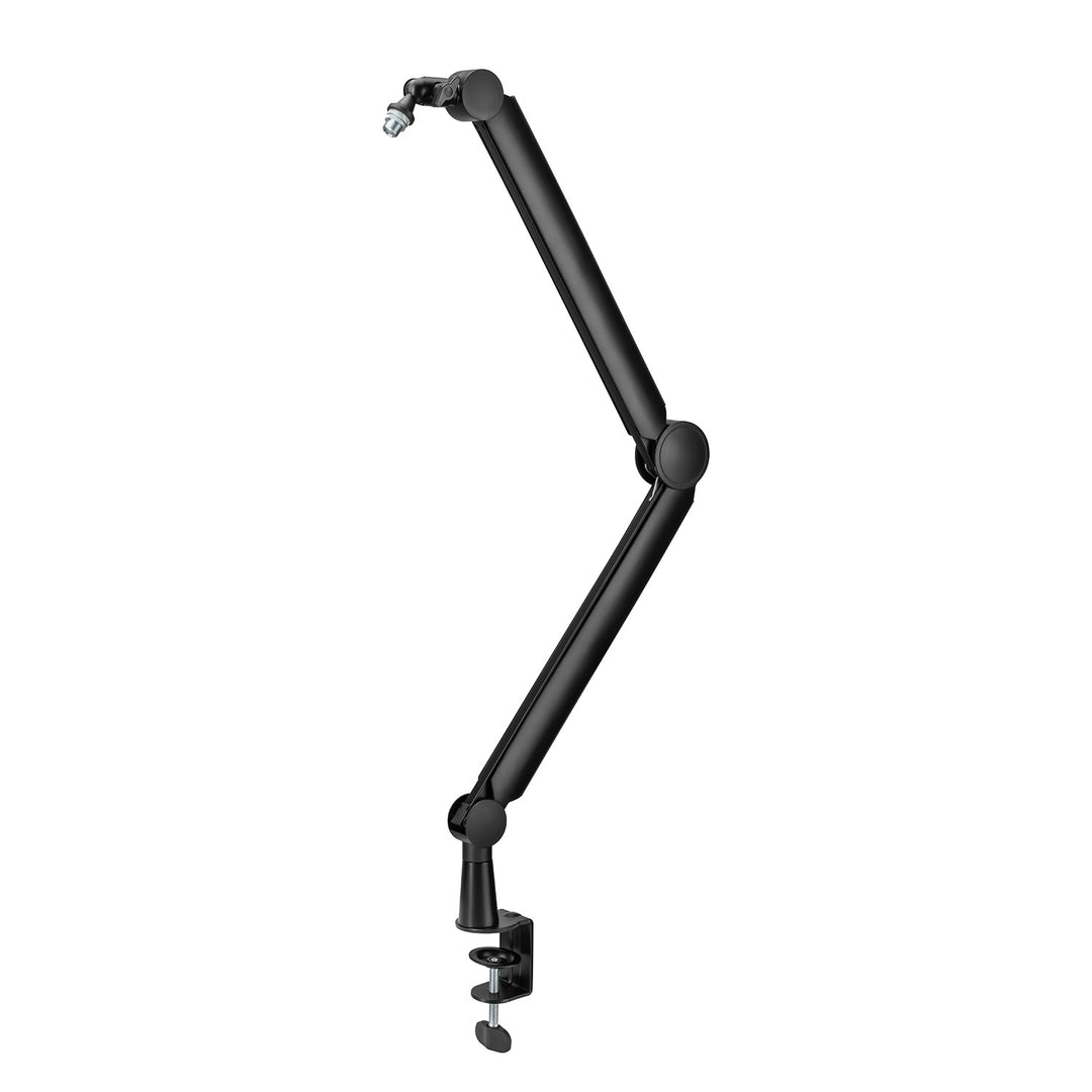 Suporte para microfone NanoRS RS421 com suporte de mesa de 3/8" e 5/8" | Altura regulável até 84,7 cm | Rotação de 360° | Gestão de cabos integrada | Conduta de cabos | Carga máxima de 1 kg