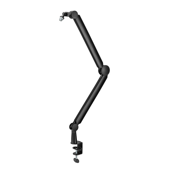 Suporte para microfone NanoRS RS421 com suporte de mesa de 3/8" e 5/8" | Altura regulável até 84,7 cm | Rotação de 360° | Gestão de cabos integrada | Conduta de cabos | Carga máxima de 1 kg