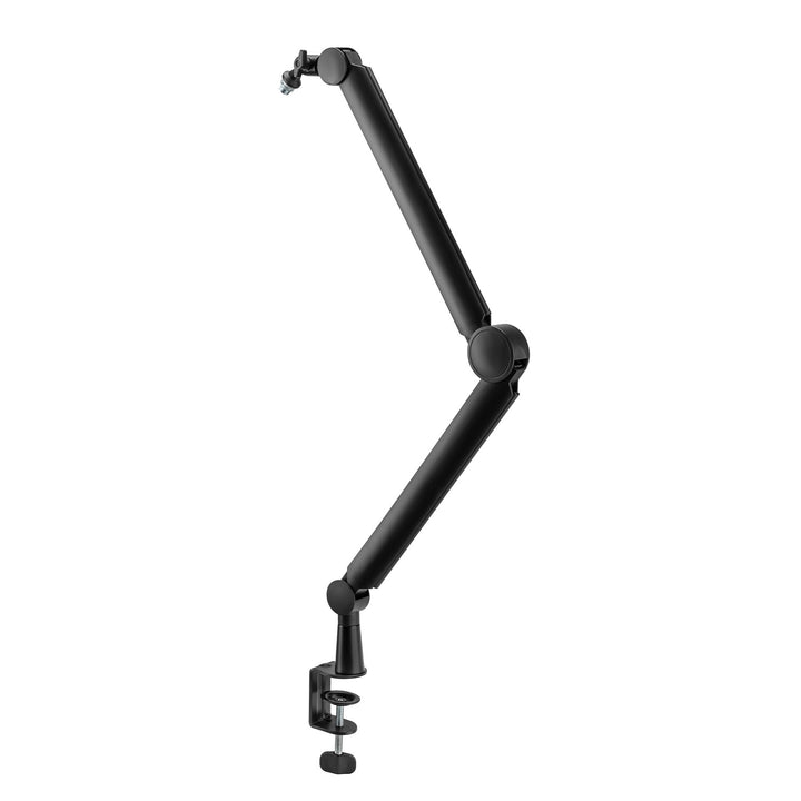 Suporte para microfone NanoRS RS421 com suporte de mesa de 3/8" e 5/8" | Altura regulável até 84,7 cm | Rotação de 360° | Gestão de cabos integrada | Conduta de cabos | Carga máxima de 1 kg
