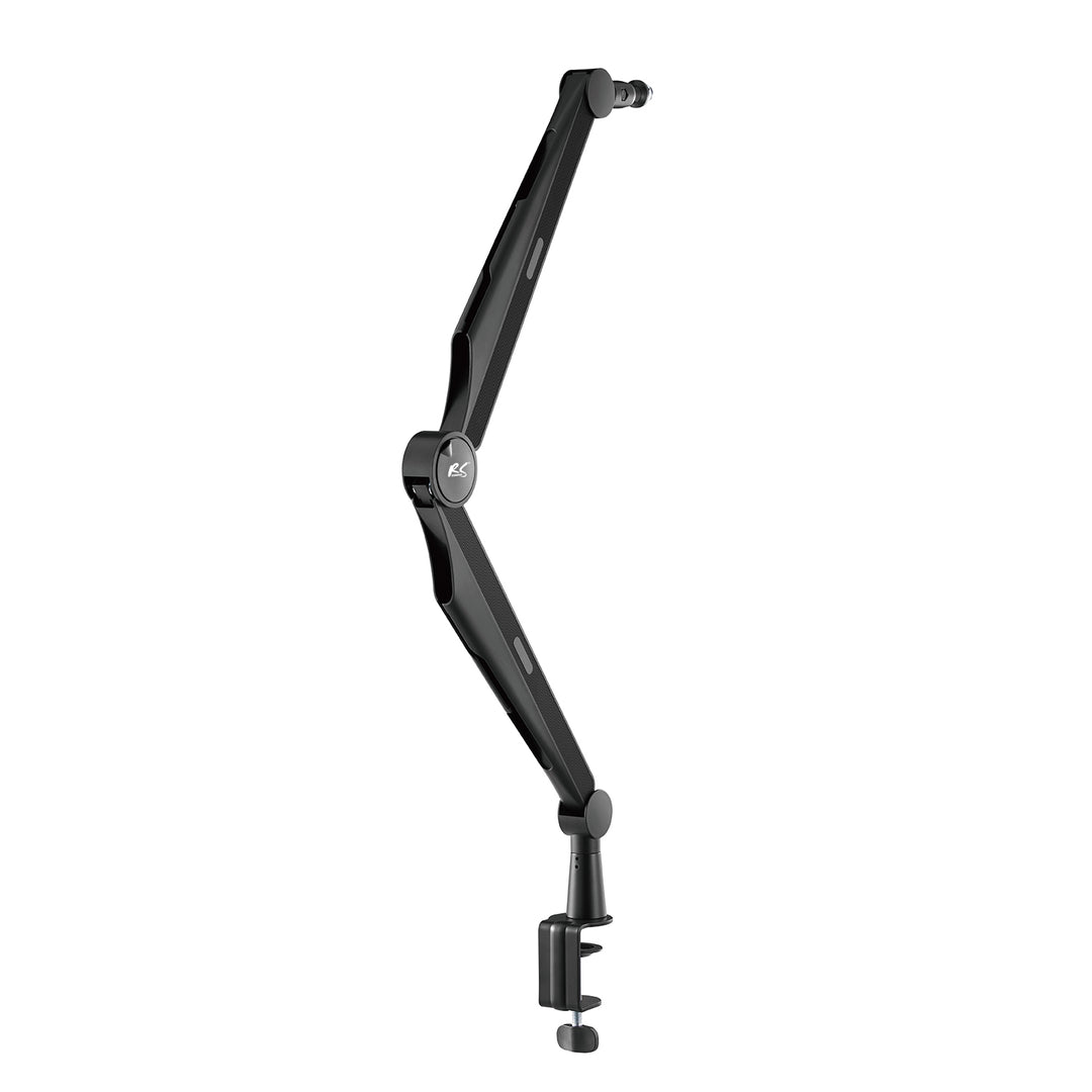Suporte para microfone NanoRS RS422 com roscas de 3/8" e 5/8" para mesa, carga máxima de 1 kg | Altura regulável até 84,7 cm | Rotação de 360° | Com gestão de cabos | Ideal para estúdio e streaming