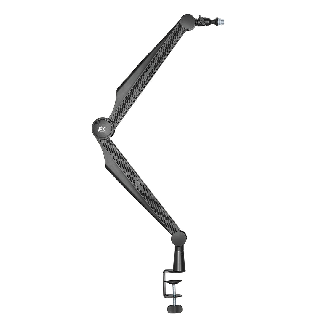 Suporte para microfone NanoRS RS422 com roscas de 3/8" e 5/8" para mesa, carga máxima de 1 kg | Altura regulável até 84,7 cm | Rotação de 360° | Com gestão de cabos | Ideal para estúdio e streaming