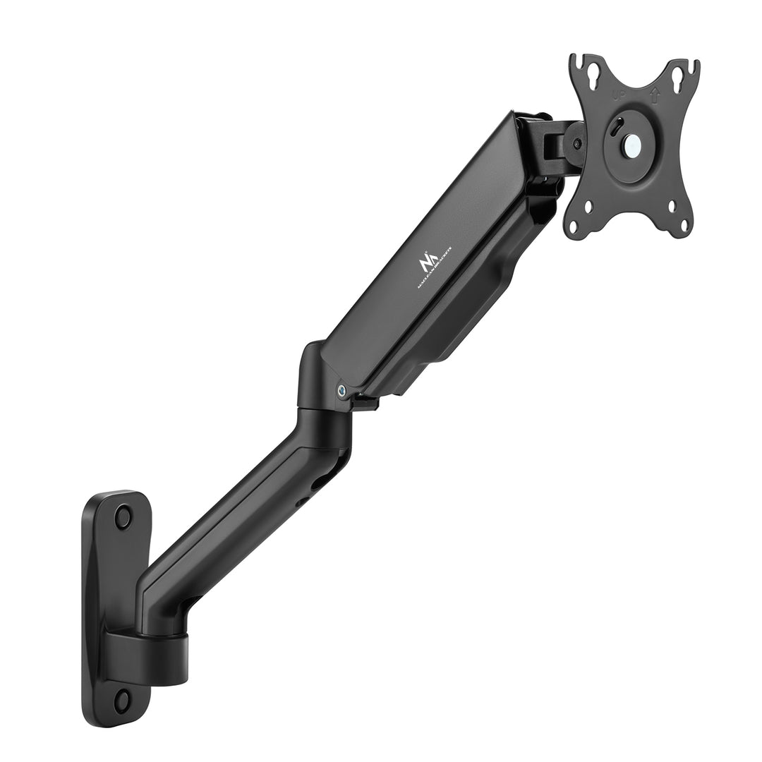 Maclean MC-332 Soporte de Pared Universal para Monitor de Doble Brazo | Pantallas Planas y Curvas de 17-32" | VESA 75x75 y 100x100 | Giratorio, Inclinable | Carga máx. 9 kg
