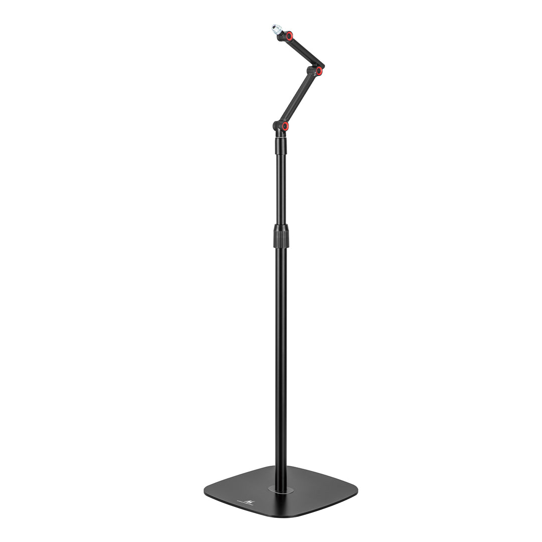 Suporte para microfone Maclean MC-337, suporte metálico com altura ajustável de 626 a 1694 mm, carga máxima de 1 kg