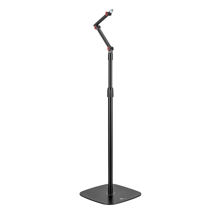 Suporte para microfone Maclean MC-337, suporte metálico com altura ajustável de 626 a 1694 mm, carga máxima de 1 kg
