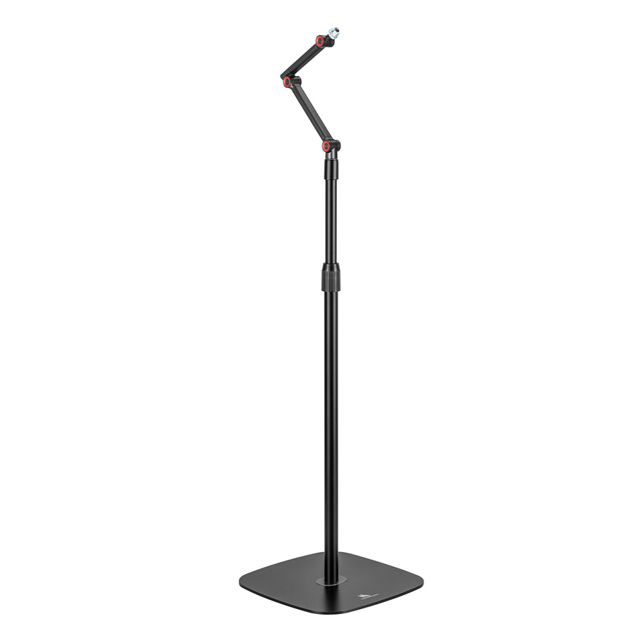 Suporte para microfone Maclean MC-337, suporte metálico com altura ajustável de 626 a 1694 mm, carga máxima de 1 kg