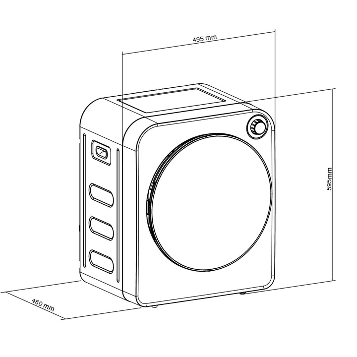 Secadora eléctrica de tambor GreenBlue con capacidad para 3 kg, modelo GB410