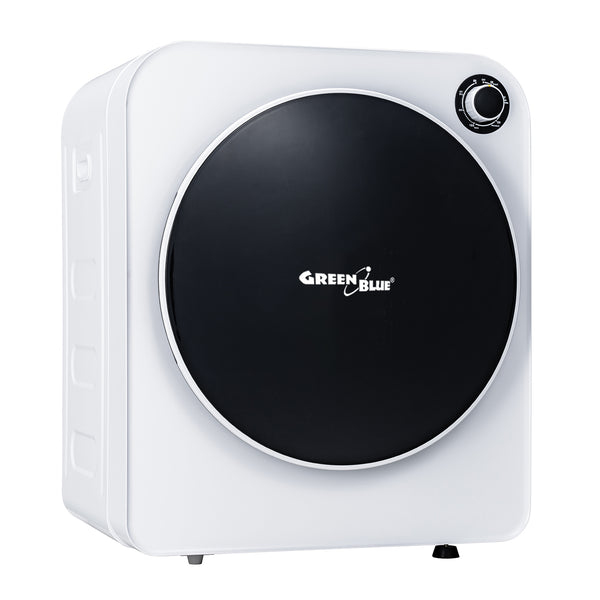Secador elétrico de carregamento frontal Green Blue GB410, capacidade de 3 kg, 830 W, classe C, 5 programas, dimensões compactas 49,5 x 46 x 59,5 cm para espaços pequenos