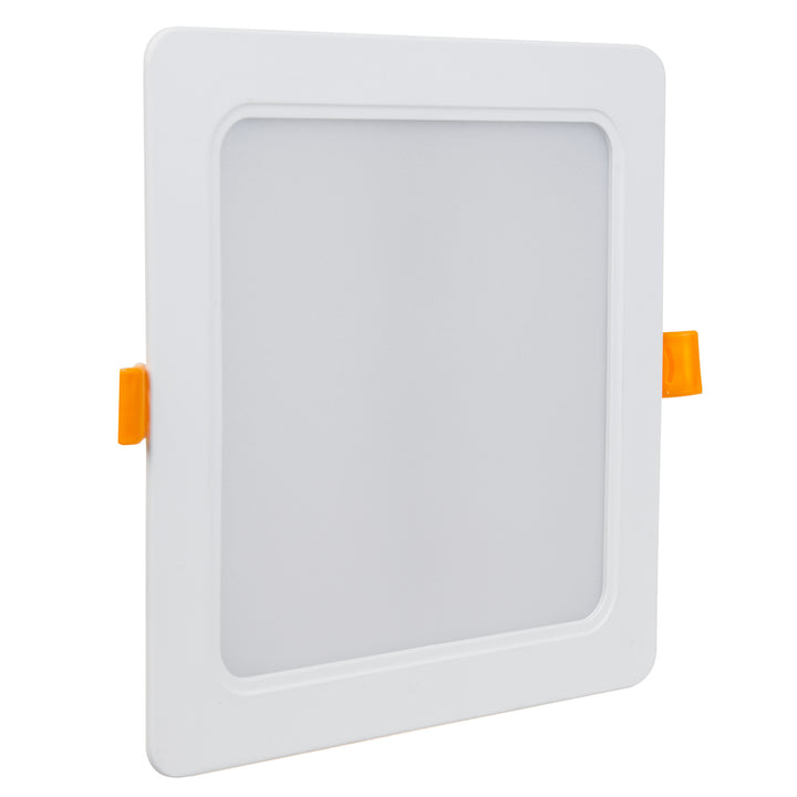 5 painéis de teto LED Maclean, montagem embutida SLIM, 18 W, branco neutro 4000 K, 170 x 170 x 26 mm, 1800 lm, MCE374 S + adaptador de superfície MCE379 S
