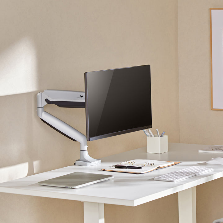 Maclean MC-969 Soporte para monitor, Brazo doble, Soporte con resorte de gas, 17"-45", Carga max. 16 kg