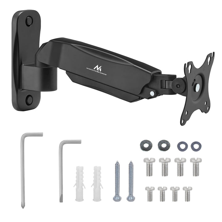 Suporte de parede para monitor Maclean MC-979, mola mecânica, ecrãs de 17 a 32 polegadas, carga máxima de 9 kg