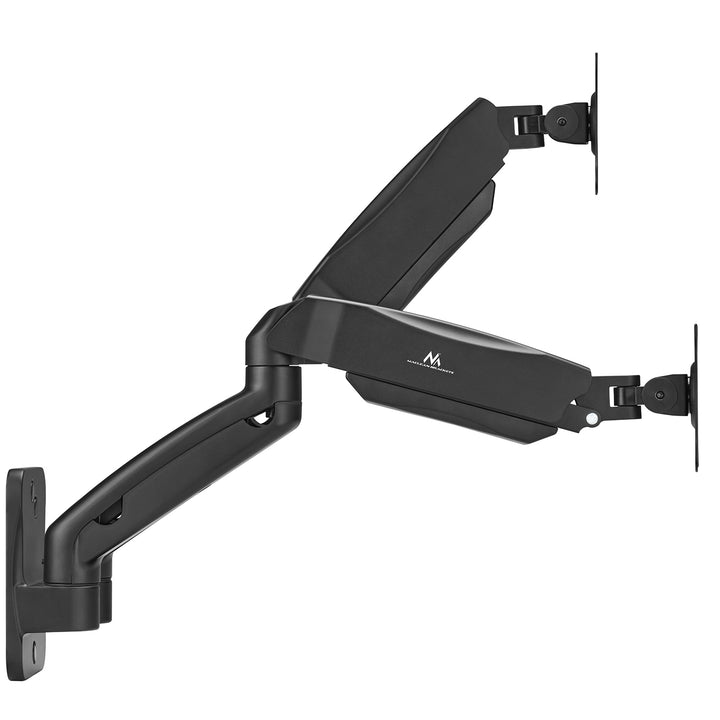 Suporte de parede para monitor duplo Maclean MC-988, ecrãs de 17 a 32 polegadas, suporte duplo, mola mecânica, carga máxima de 9 kg