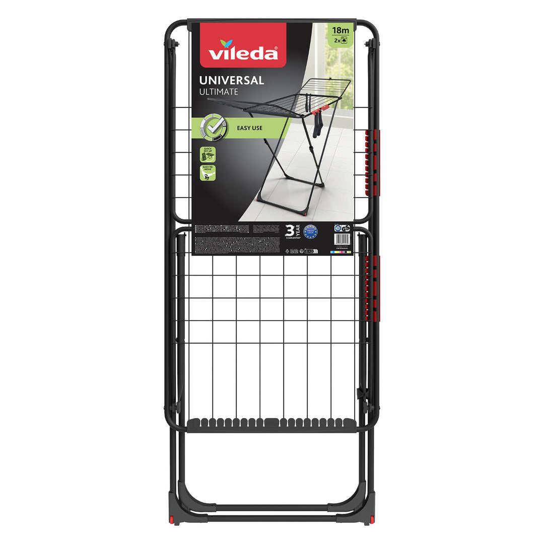 Secadora Vileda, superficie de secado 18m, negra, Universal Ultimate