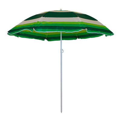 Guarda-sol de jardim Master Grill&amp;Party, 180 cm de diâmetro, riscas brancas e verdes, JKB03