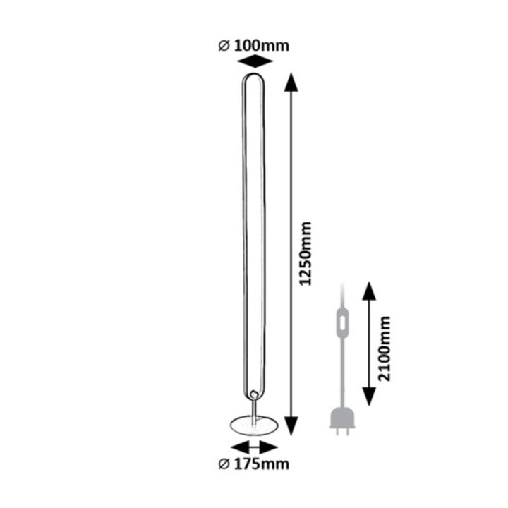 Candeeiro de Chão Rabalux com Comando, LED 19W, RGB, Barto