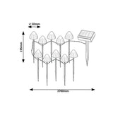 Rabalux Luzes Solares, 10 luzes, LED, IP44, cúpula cogumelo, Skadar