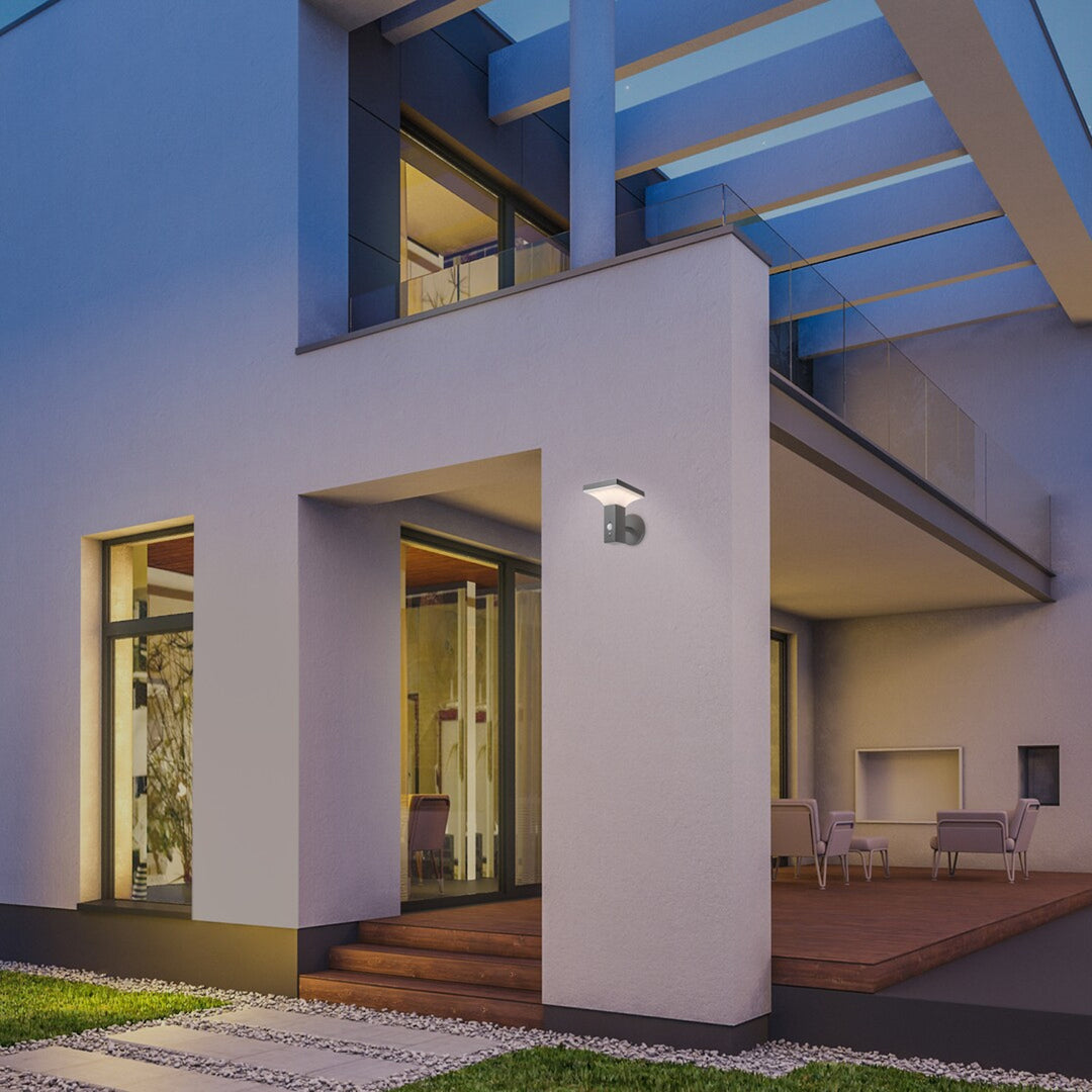 Candeeiro de parede exterior Rabalux, lâmpada solar, IP44, LED 4W, Geleen