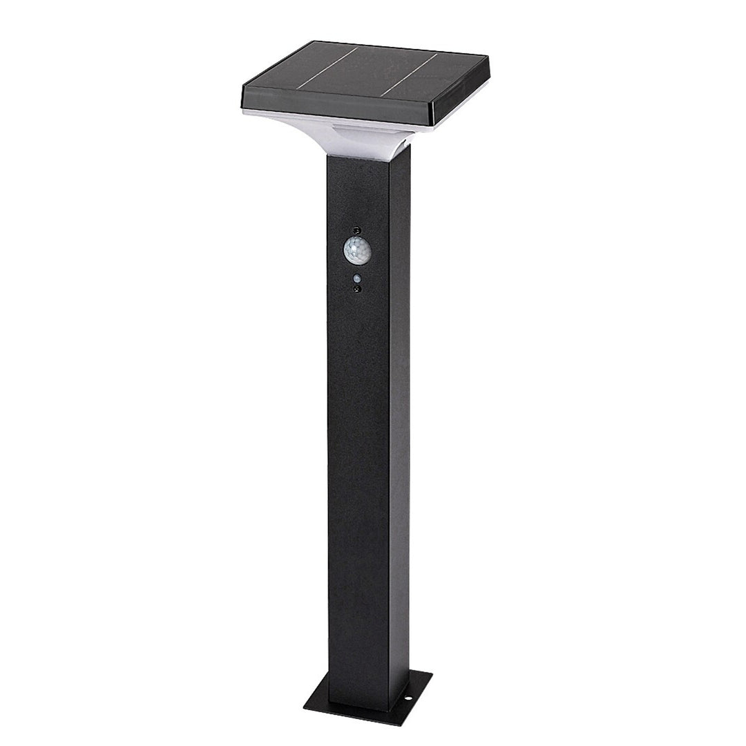 Candeeiro de exterior Rabalux, candeeiro de pé solar, LED 4W, IP44, preto, Geleen