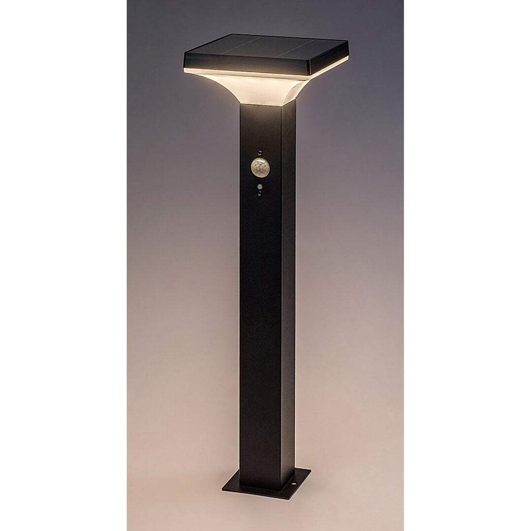 Candeeiro de exterior Rabalux, candeeiro de pé solar, LED 4W, IP44, preto, Geleen