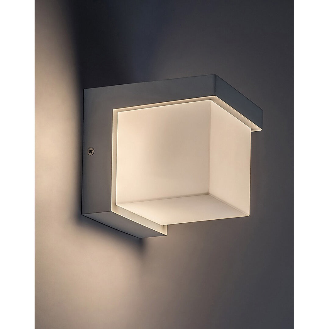 Candeeiro de parede Rabalux para exterior, LED 10W, IP54, branco, Andelle