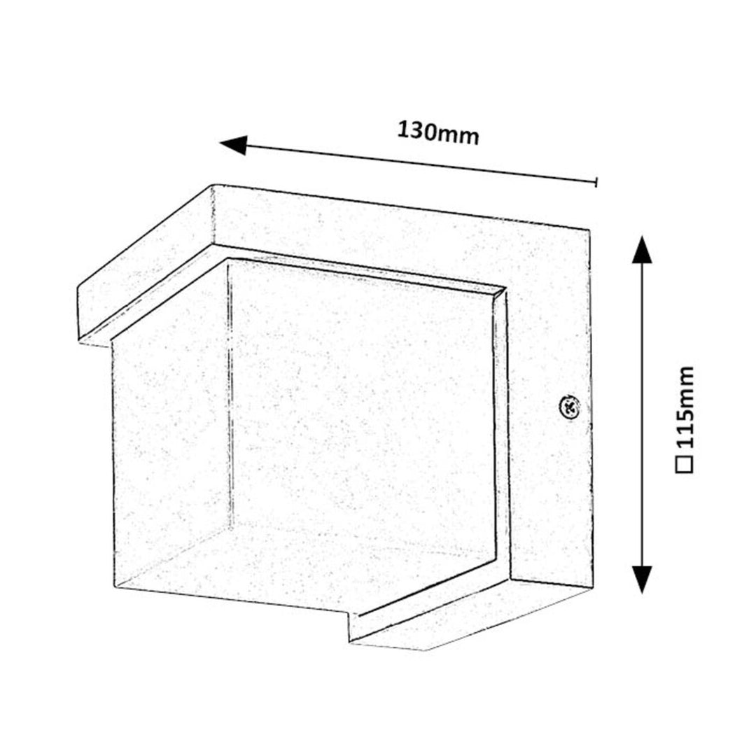 Candeeiro de parede Rabalux para exterior, LED 10W, IP54, branco, Andelle