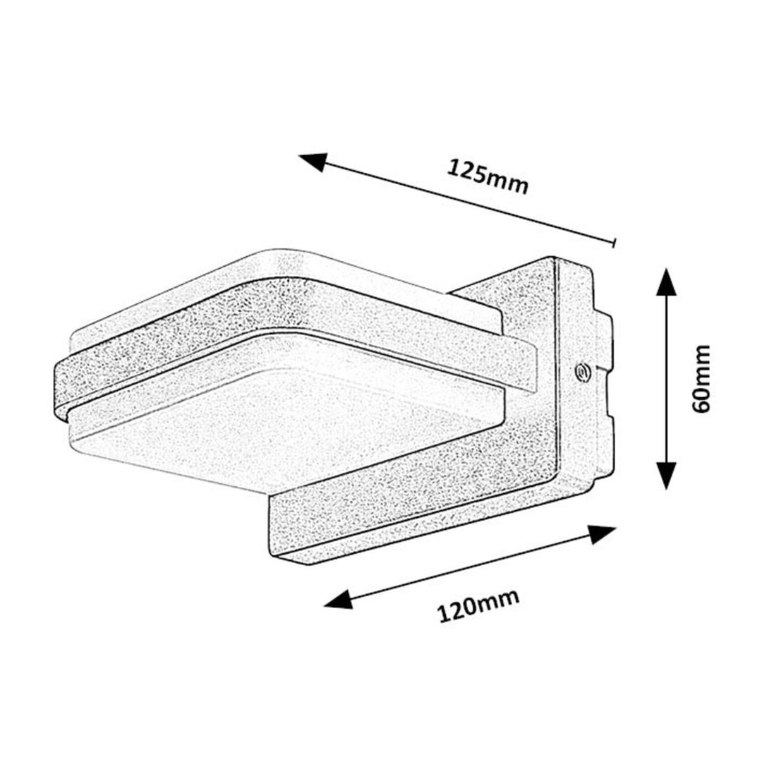 Candeeiro Rabalux, Candeeiro de Parede para Exterior, Candeeiro de Parede, IP44, LED, 12W, Suave