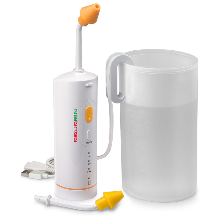 Irrigador Nasal AQUARIN, Enxaguamento Nasal, Frasco de 900 ml, 2 Acessórios, LD-N1
