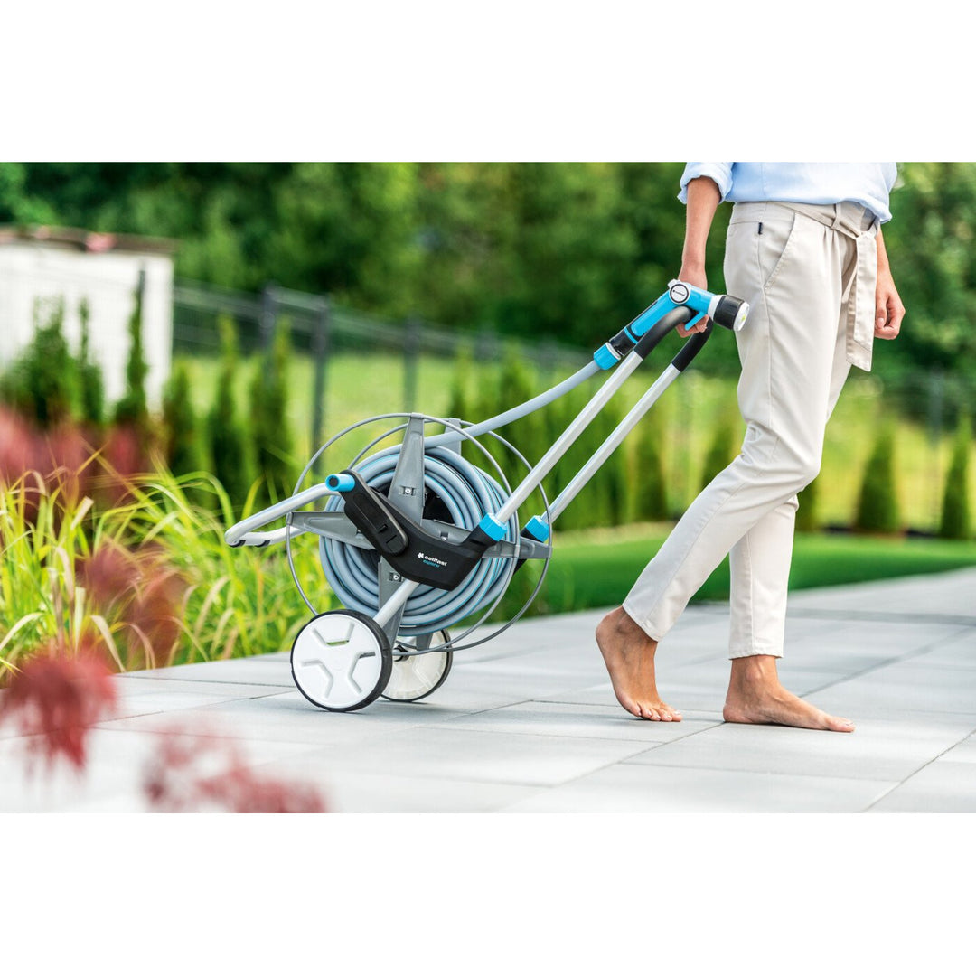 Conjunto de jardim Cellfast, carrinho, mangueira de 20 m 3/4, aspersor, acessórios, EXPLORER