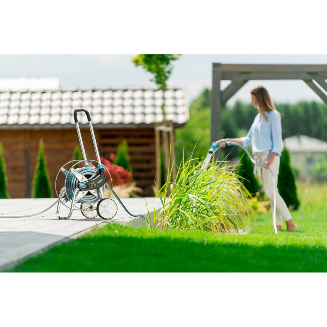 Conjunto de jardim Cellfast, carrinho, mangueira de 20 m 3/4, aspersor, acessórios, EXPLORER