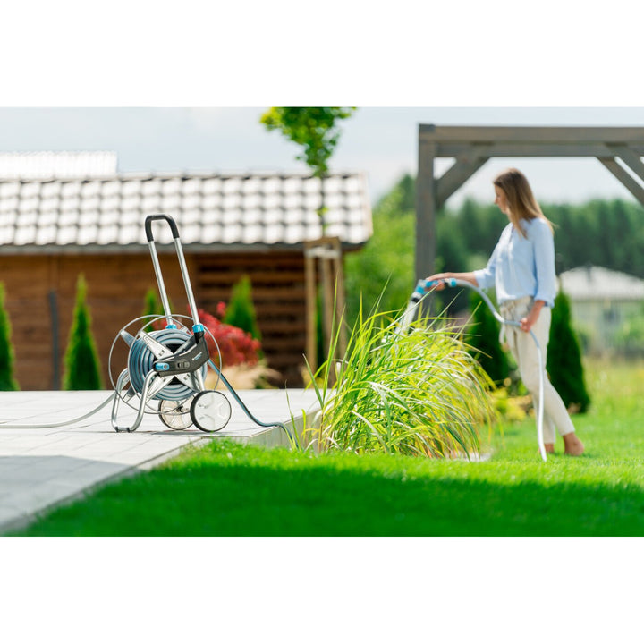 Conjunto de jardim Cellfast, carrinho, mangueira de 20 m 3/4, aspersor, acessórios, EXPLORER