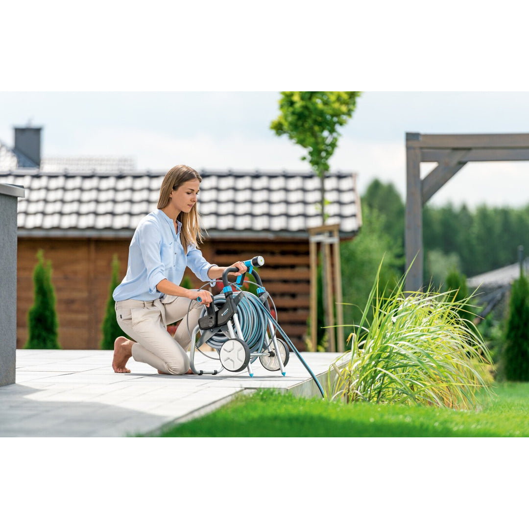 Conjunto de jardim Cellfast, carrinho, mangueira de 20 m 3/4, aspersor, acessórios, EXPLORER