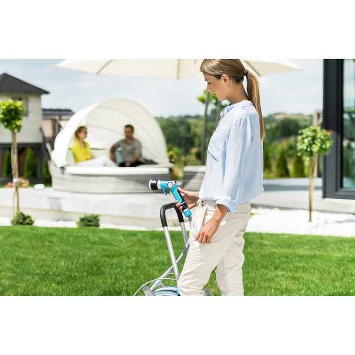 Conjunto de jardim Cellfast, carrinho, mangueira de 20 m 3/4, aspersor, acessórios, EXPLORER