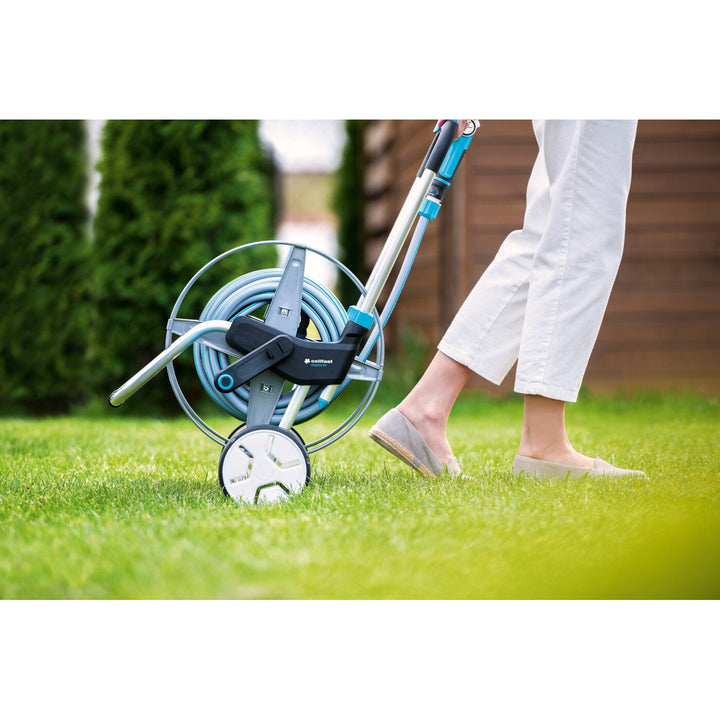 Conjunto de jardim Cellfast, carrinho, mangueira de 20 m 3/4, aspersor, acessórios, EXPLORER
