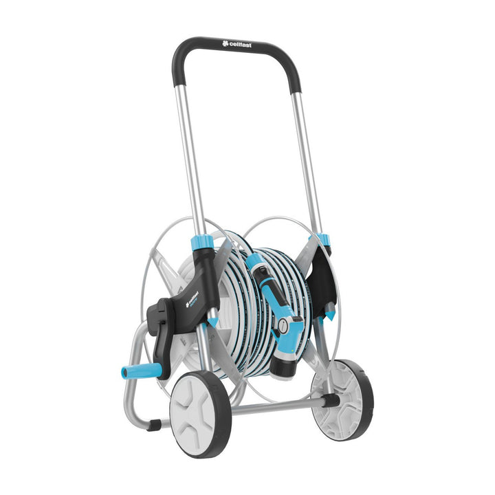 Conjunto de jardim Cellfast, carrinho, mangueira de 20 m 3/4, aspersor, acessórios, EXPLORER