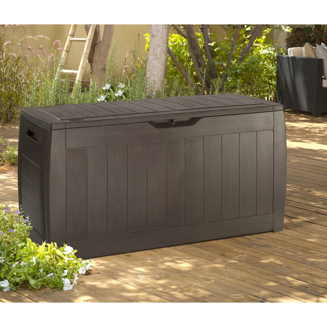 Caixa de Jardim Keter, Capacidade 270L, Castanho, Hollywood