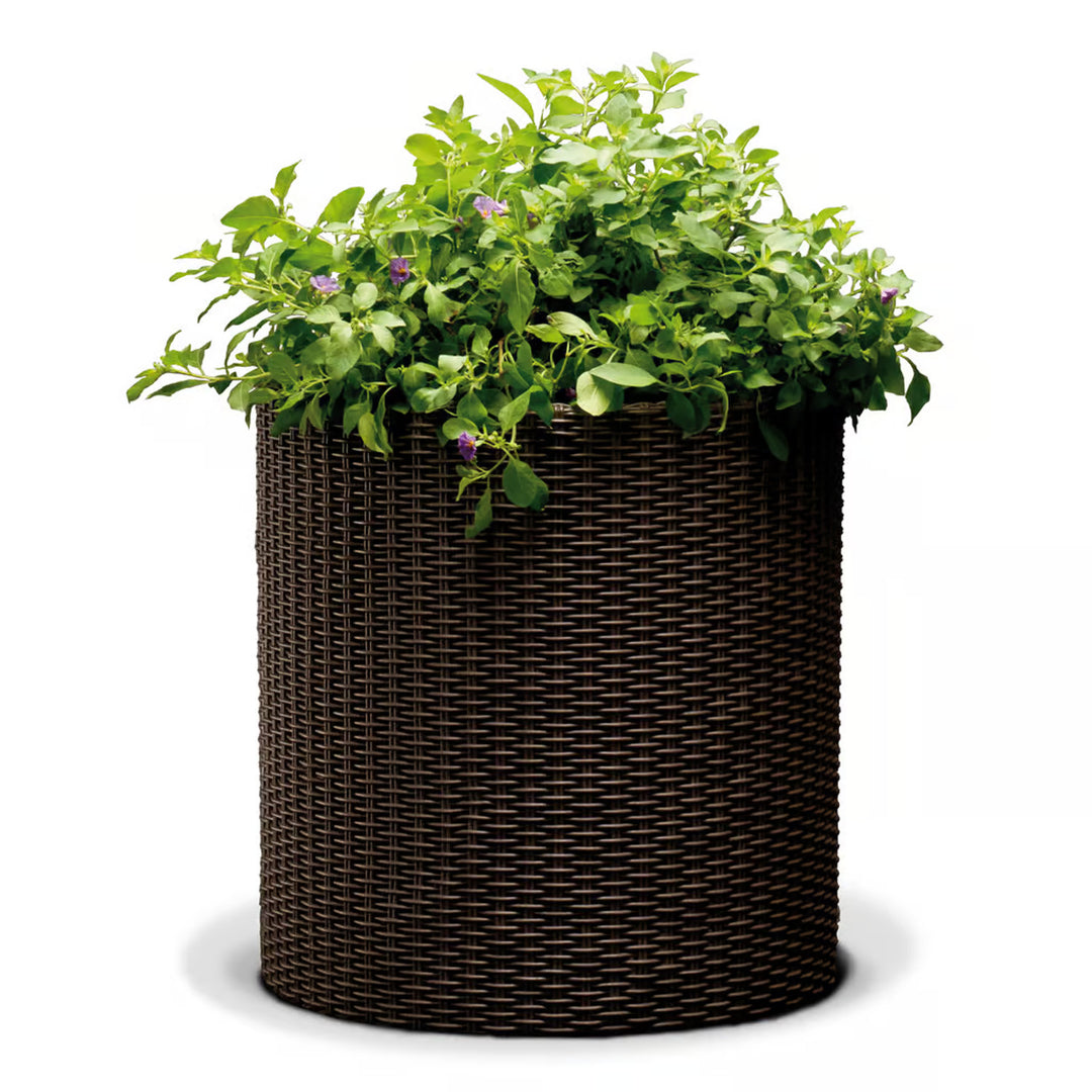 Keter Macetero redondo, diámetro 36 cm, bronce, Cylinder Planter M