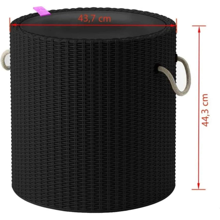 Keter Cool Stool Mesa con almacenaje, asiento, Color antracita
