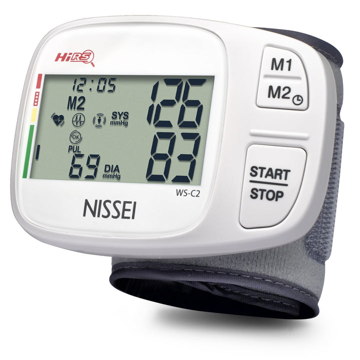 Monitor automático de pressão arterial de pulso Nissei DSK-1031, monitor digital de pressão arterial