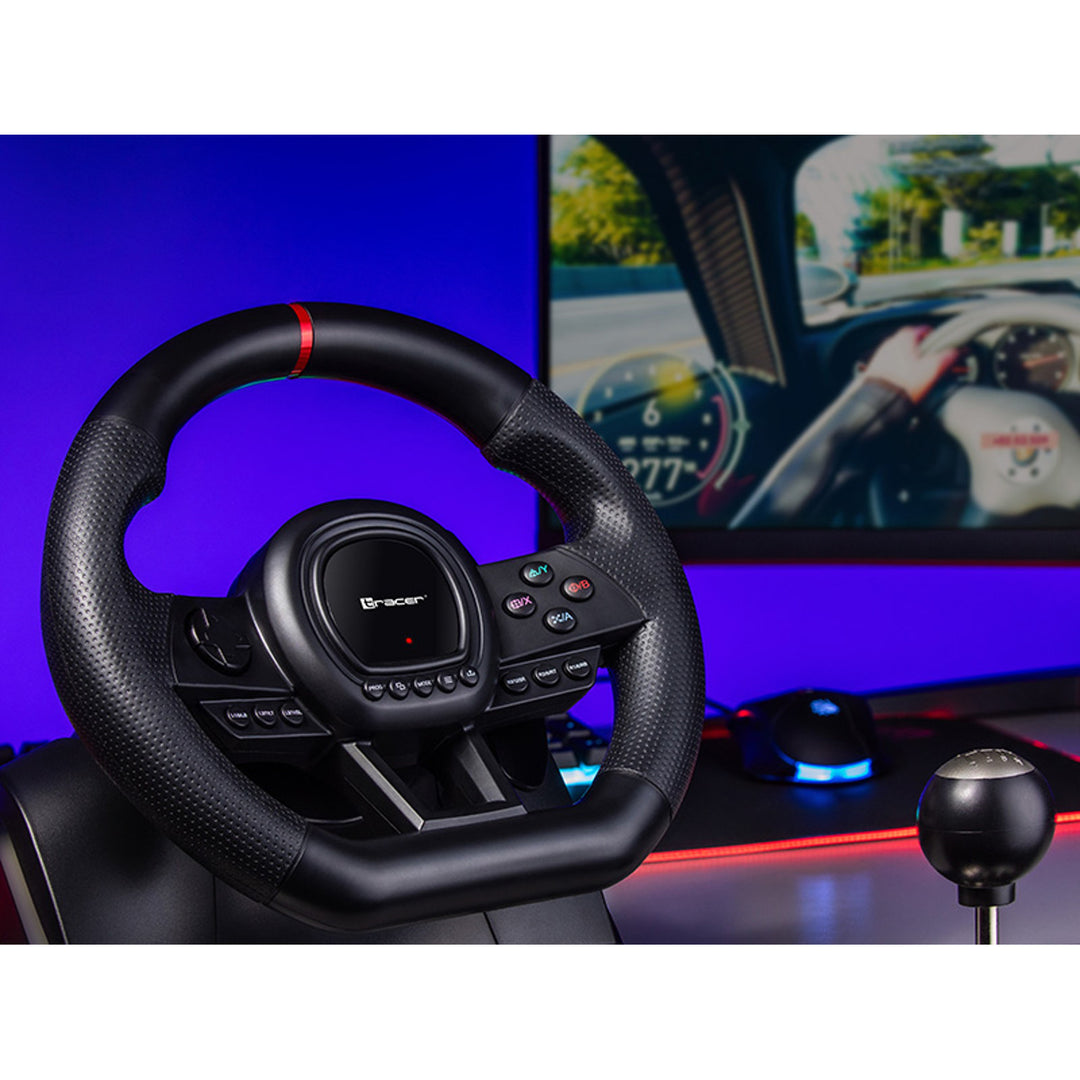 Volante Tracer com caixa de velocidades, pedais, para PC PS3 PS4 Xbox One Xbox360 Switch, Simracer