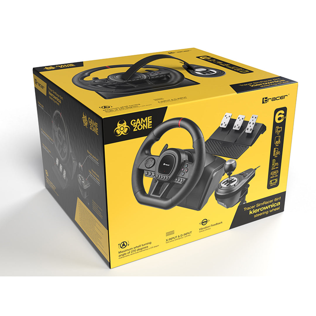 Volante Tracer com caixa de velocidades, pedais, para PC PS3 PS4 Xbox One Xbox360 Switch, Simracer