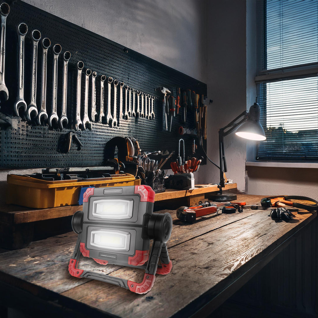 Luz de trabalho LED COB Maclean MCE439, 300 lm, 3 modos de iluminação, fonte de alimentação 4xAA, temperatura de cor de 6500K