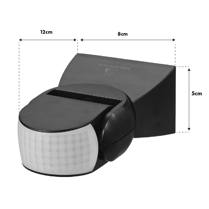 Sensor de movimento infravermelho universal Maclean MCE201 GR com sensor de crepúsculo, alcance: 12 m, detetor de movimento para montagem no teto e na parede, utilização no interior e no exterior