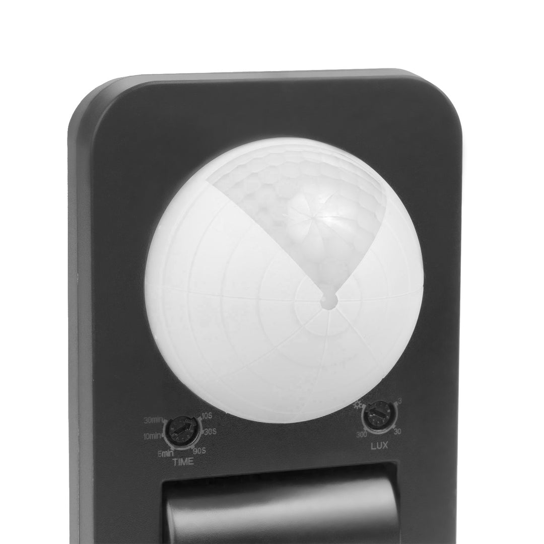 Sensor de movimento infravermelho e crepuscular Maclean MCE243 GR, alcance de deteção de 360° até 20 m, proteção IP65 contra água e poeiras, máx. 2000 W, infravermelhos PIR, interno e externo