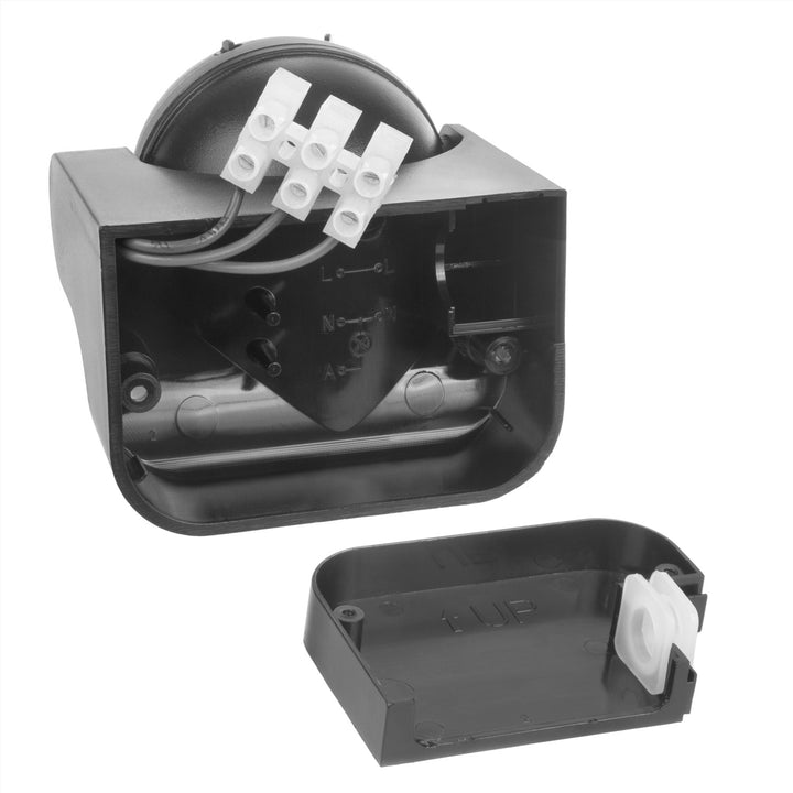 Sensor de movimento infravermelho Maclean MCE358 GR Sensor PIR de 180° com sensor infravermelho de crepúsculo IP44 | Uso interno e externo | Alcance até 12 m | Carga de 300/1200 W