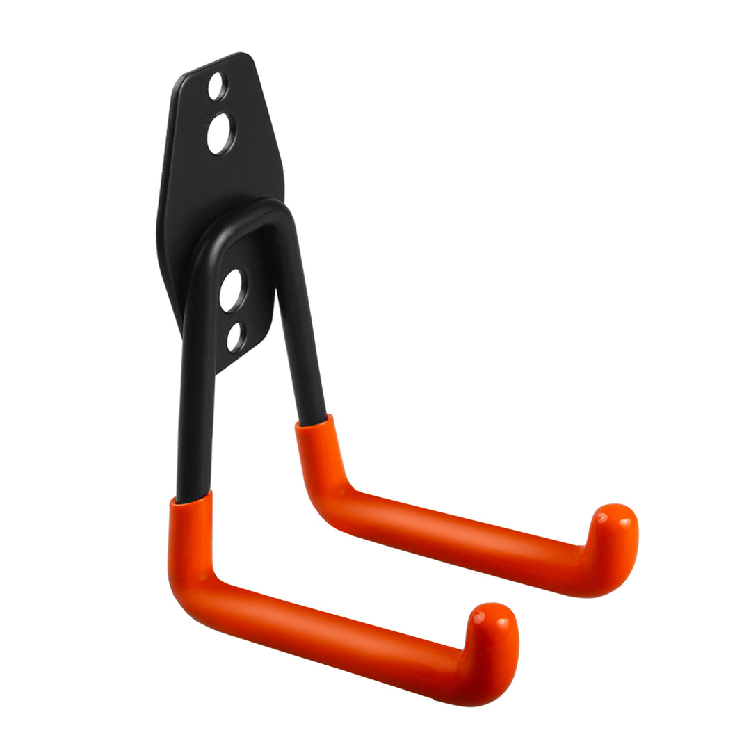 Gancho de garagem Maclean MC-442, suporte de parede para pneus, ferramentas, escada, bicicleta, gancho de parede para organização, gancho duplo de arrumação, cabide para ferramentas (carga máxima: 70 kg)